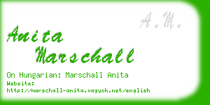anita marschall business card